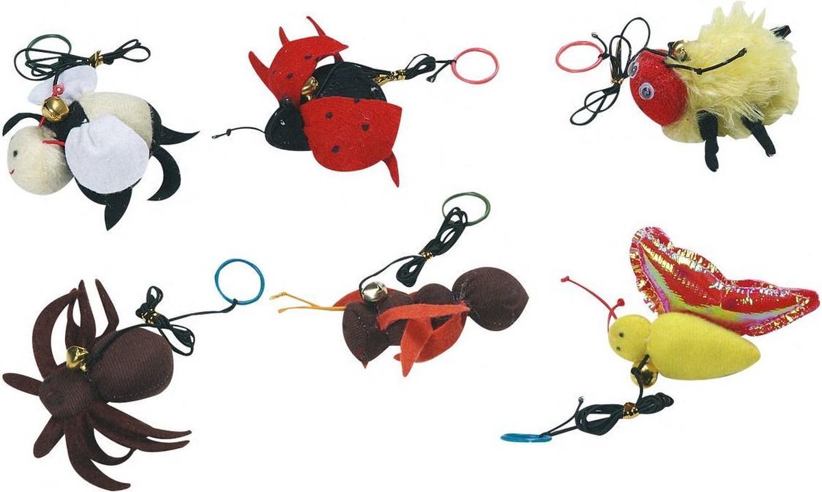Cat toy plush insect with noise