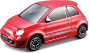 Bburago ABARTH 500 rood schaalmodel 1:43
