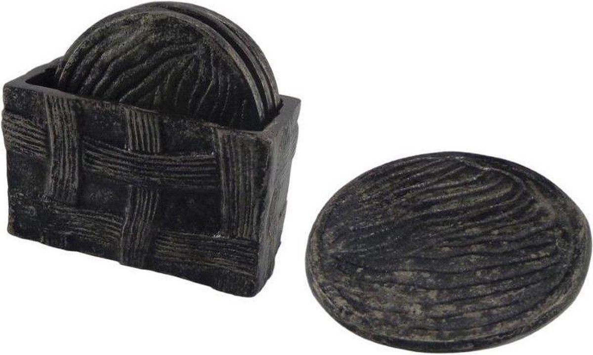 Deco4yourhome - Onderzetter - Set - 6 Stuks - Silver Antique - Antiek Grijs