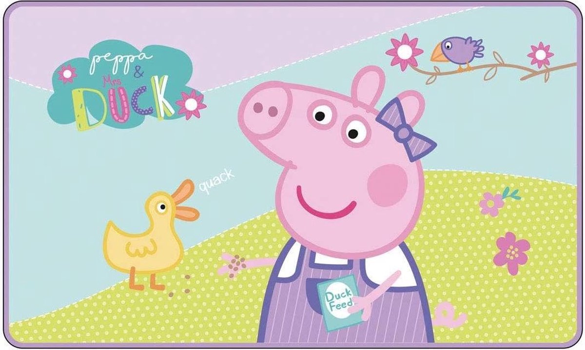 Arditex Vloerkleed Peppa Pig 45 X 75 Cm Polyester Roze/blauw