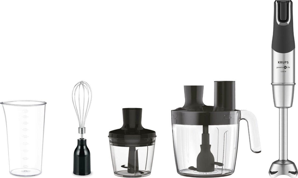 Krups Perfect Mix 9000 HZ95JD - Staafmixer - 1200W - Zilverkleurig/Zwart
