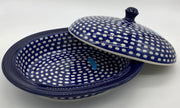 Bunzlau keramiek dekschaal blauw