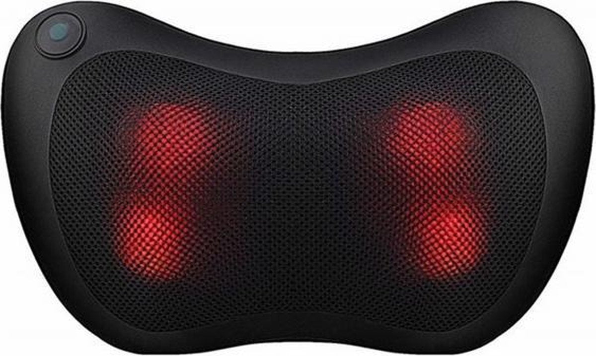 Elektrisch Shiatsu Massage Kussen met Stoelgesp - Met Warmte Functie - Zwart - Cestgoods