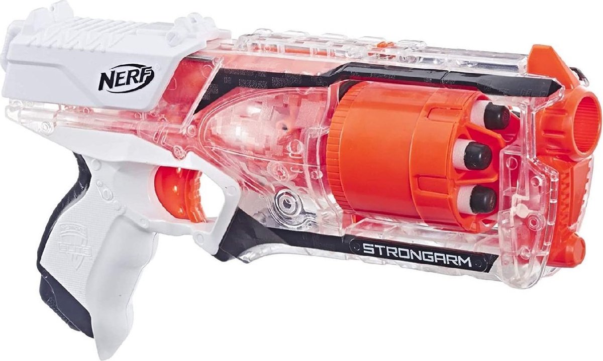NERF N-Strike Elite Strongarm - Transparant/Wit