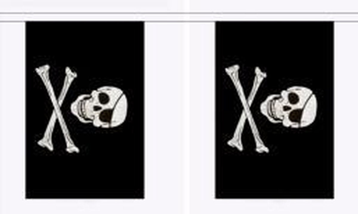 Vlaggenlijn Skull and Bones - 9 meter