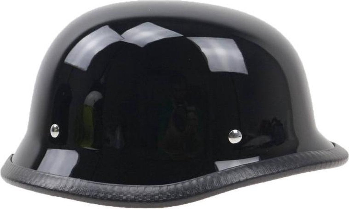 Duitse motorhelm glans zwart maat XL