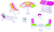 Goki Houten Poppenhuis Tuinmeubel Set 9-delig