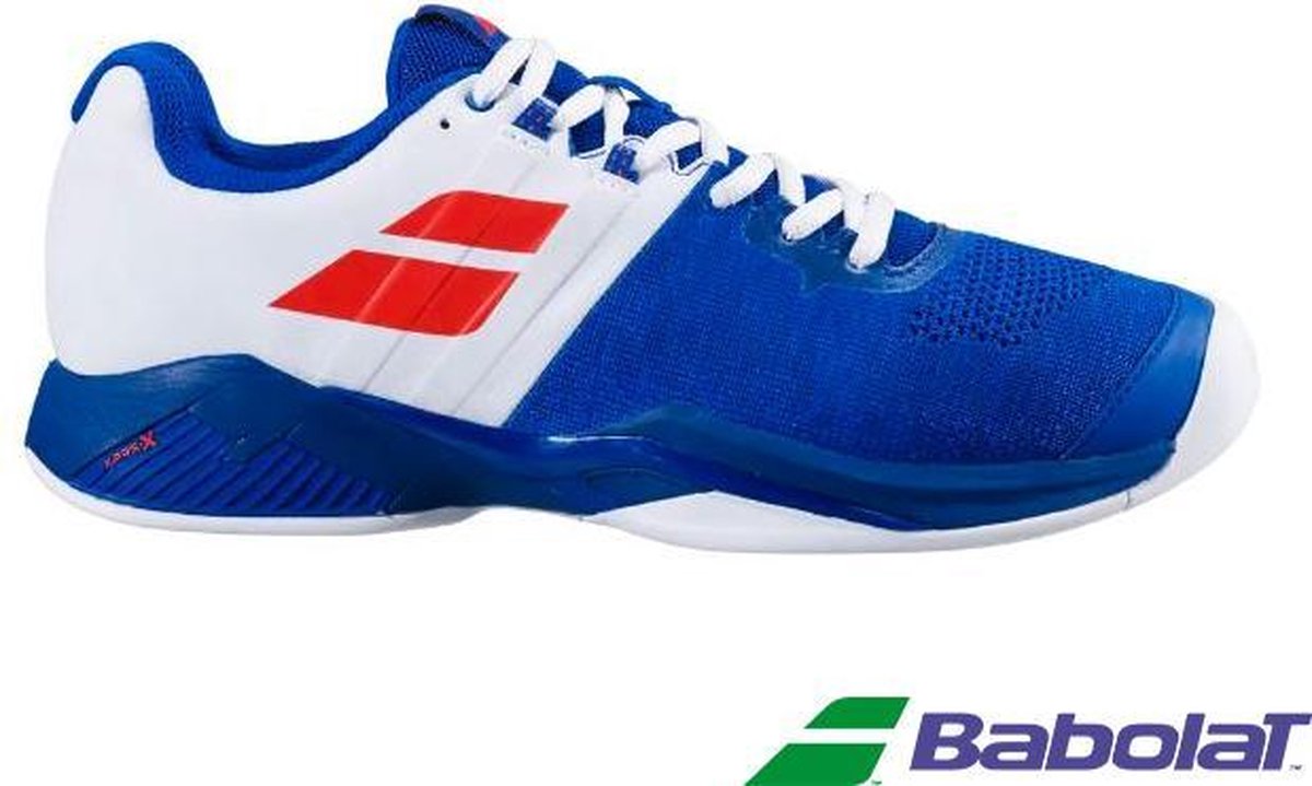 Babolat heren tennisschoen Propulse Blast Indoor - Blauw / Wit - maat 46½