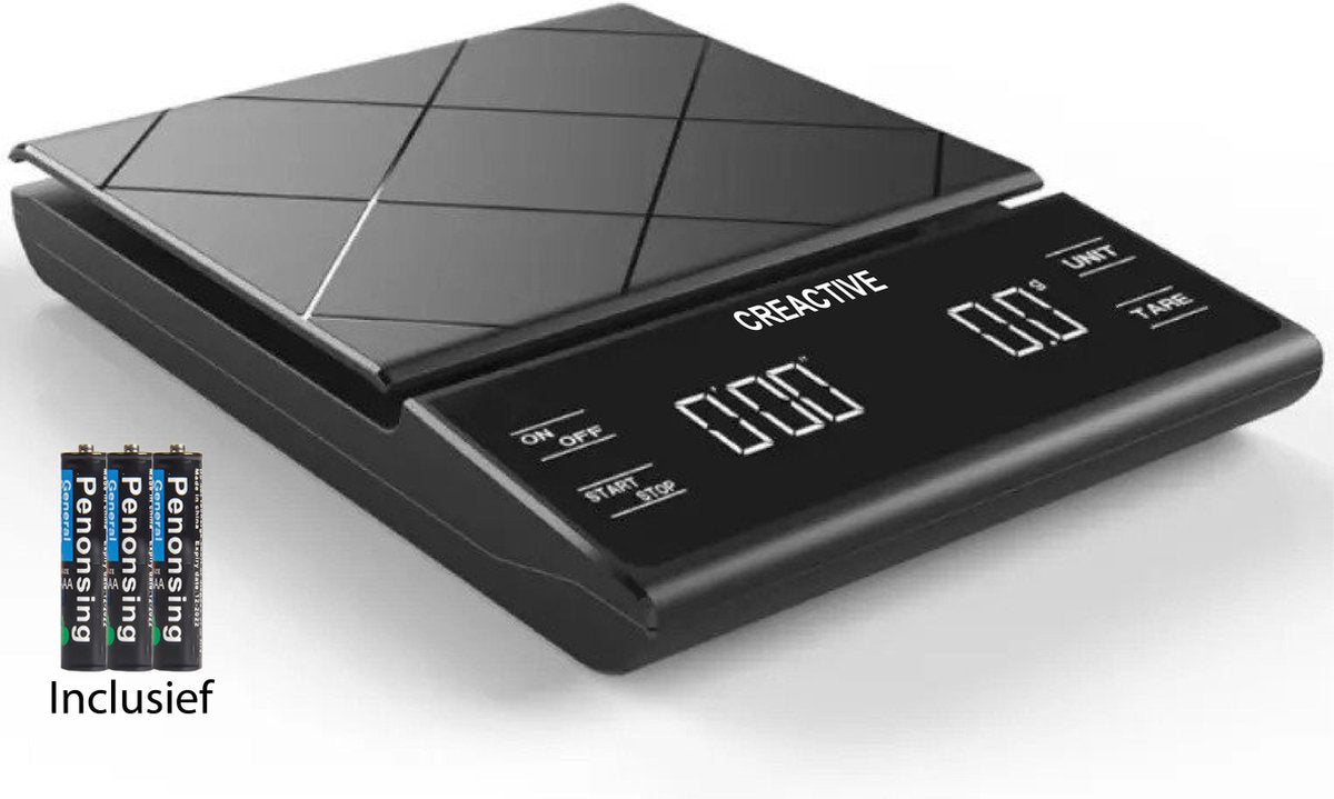 Creactive® Digitale Koffie / Keukenweegschaal met Hoge Precisie - Voor Koken