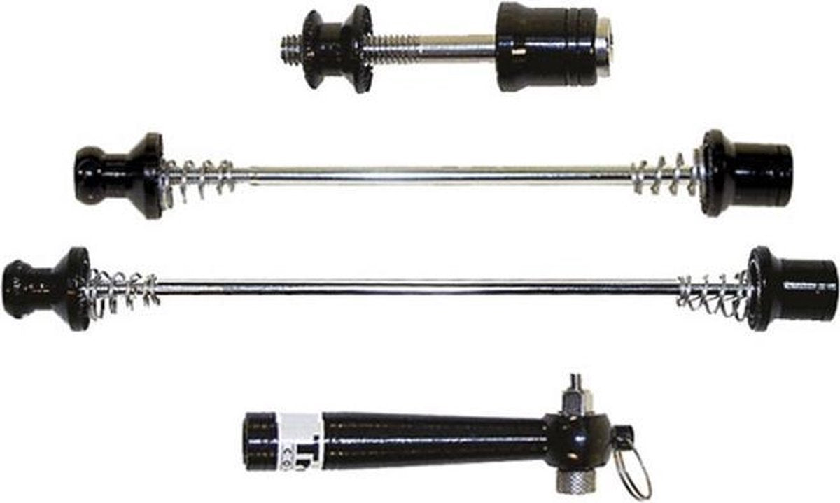 Tranz X Quick Release Set Voor/achter-naaf En Zadelpen Zwart