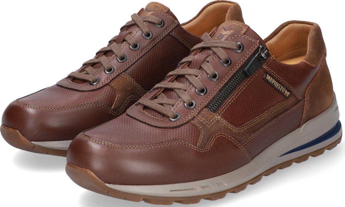 Mephisto Bradley Heren Sneaker - Kastanjebruin - Maat 39