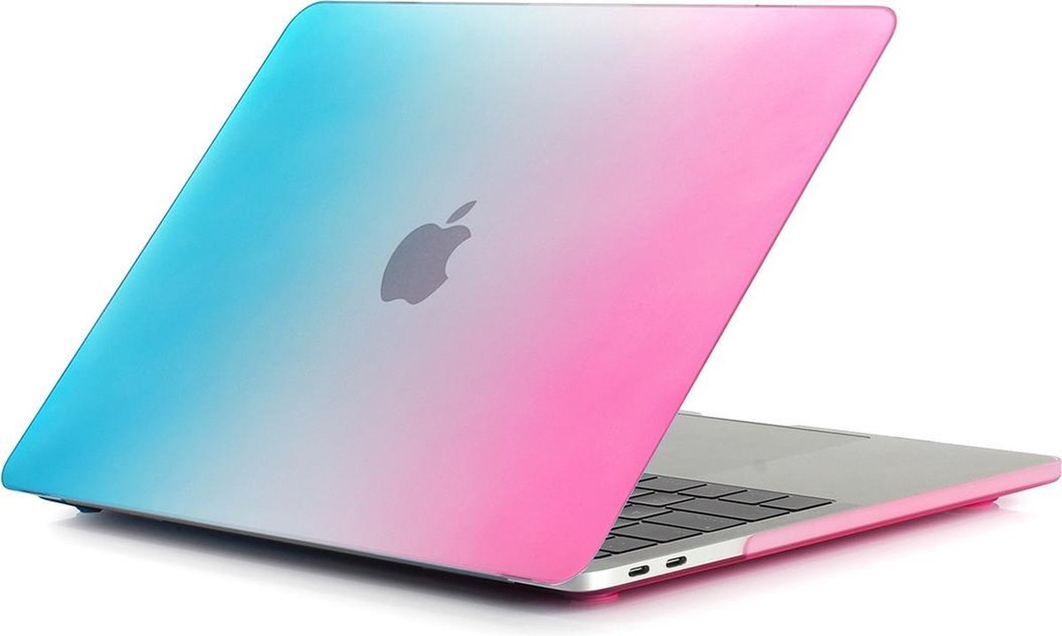 Mobigear Hard Case Blauw / Roze Verloop Macbook Pro 13 inch Thunderbolt 3 (USB-C)