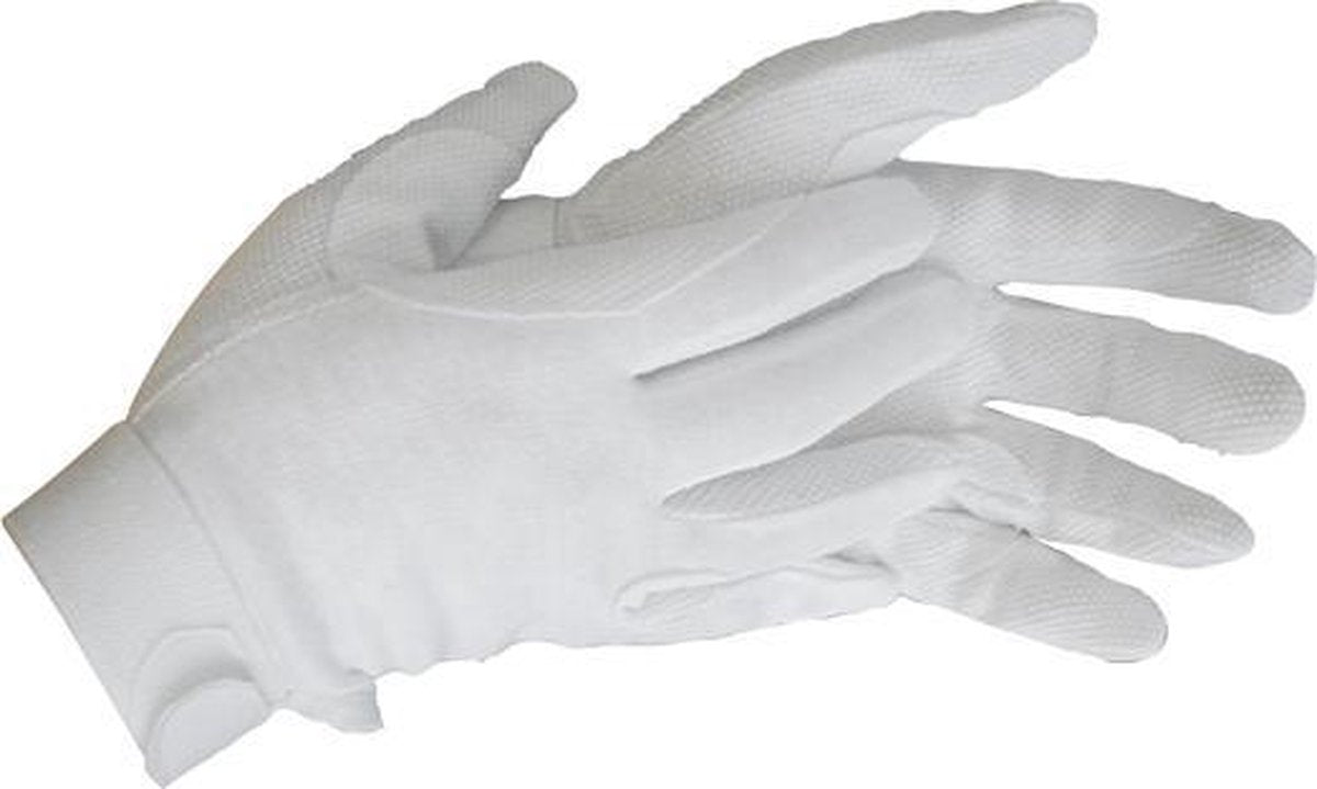 HKM Katoenen rijhandschoenen wit XXL
