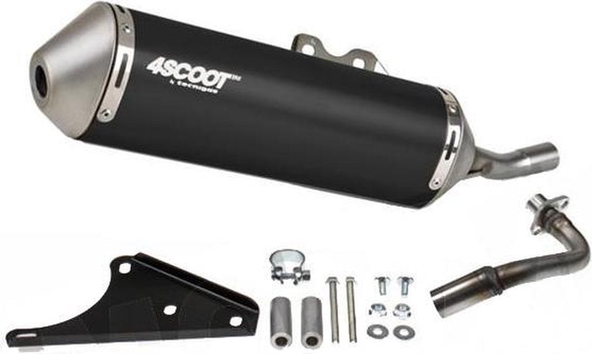 Uitlaat Tecnigas 4SCOOT Black | Piaggio / Vespa 4T 2V