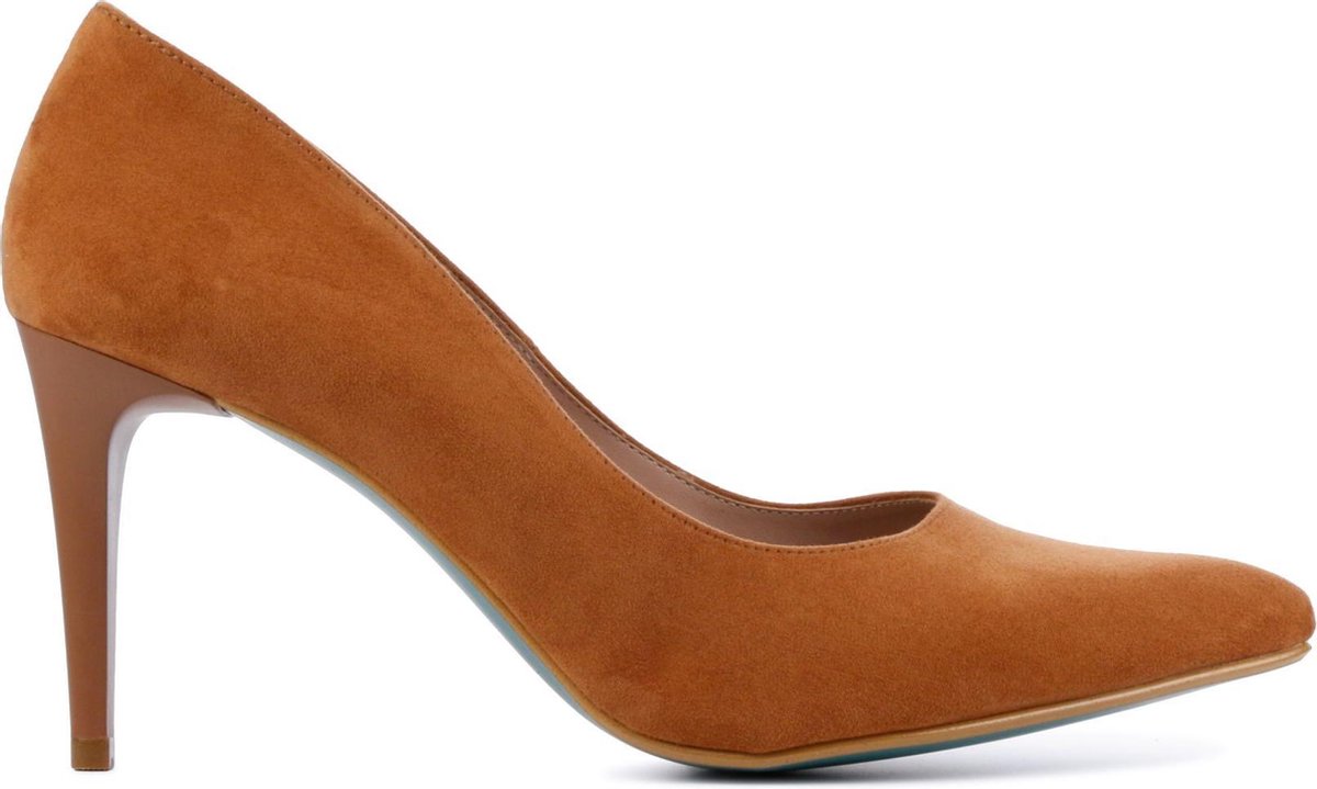 Giulia Vrouwen Suède  Pumps / Damesschoenen Naaldhak hoogte 8 cm en hoger   - Giulia 8 sue - Camel - Maat 40