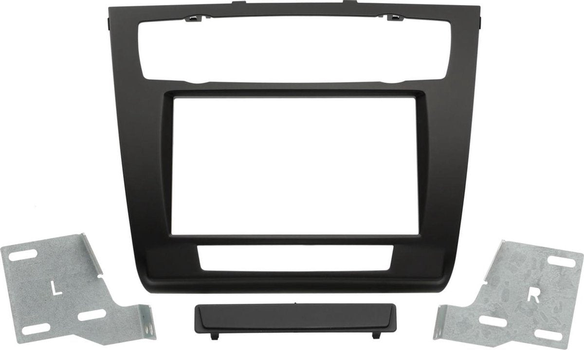 2-DIN Paneel BMW 1-Serie ( E81 / E82 / E87 / E88) 2007-2013 Kleur: Zwart