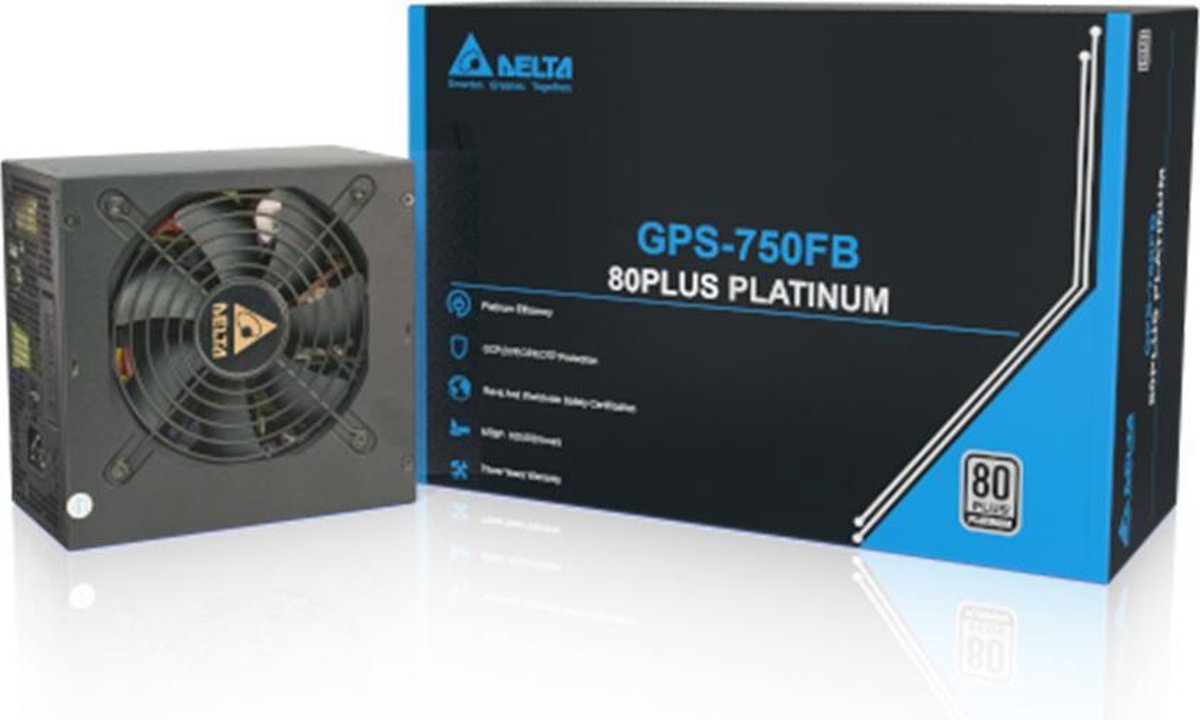 Delta - Interne voeding - PC Voeding - PSU ATX Platinum 750 Watt gaming power supply
