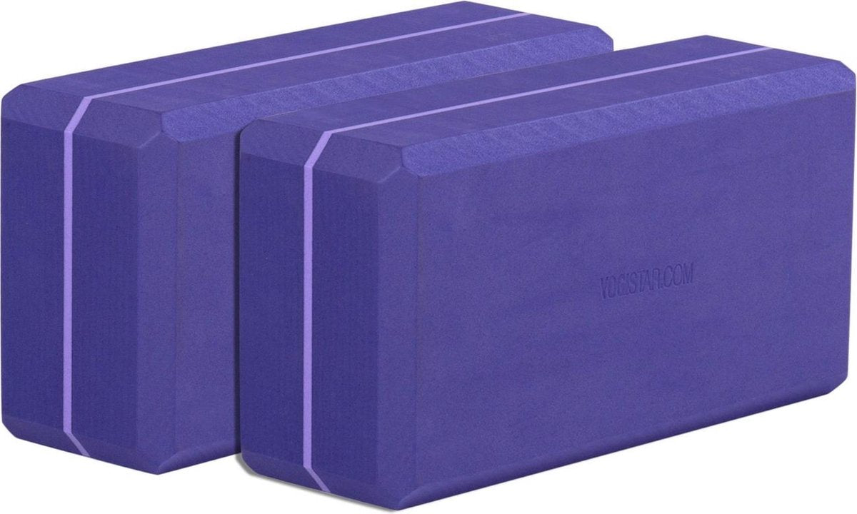 Yoga Block - yogiblock basisset van 2 violet Yogablok YOGISTAR
