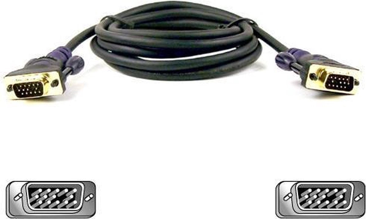 Belkin - VGA (D-Sub) naar VGA (D-Sub) - 3 m - Zwart