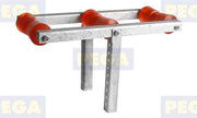 Kort schommelstuk as / 3 kielrollen Lengte 60 cm (162.66)