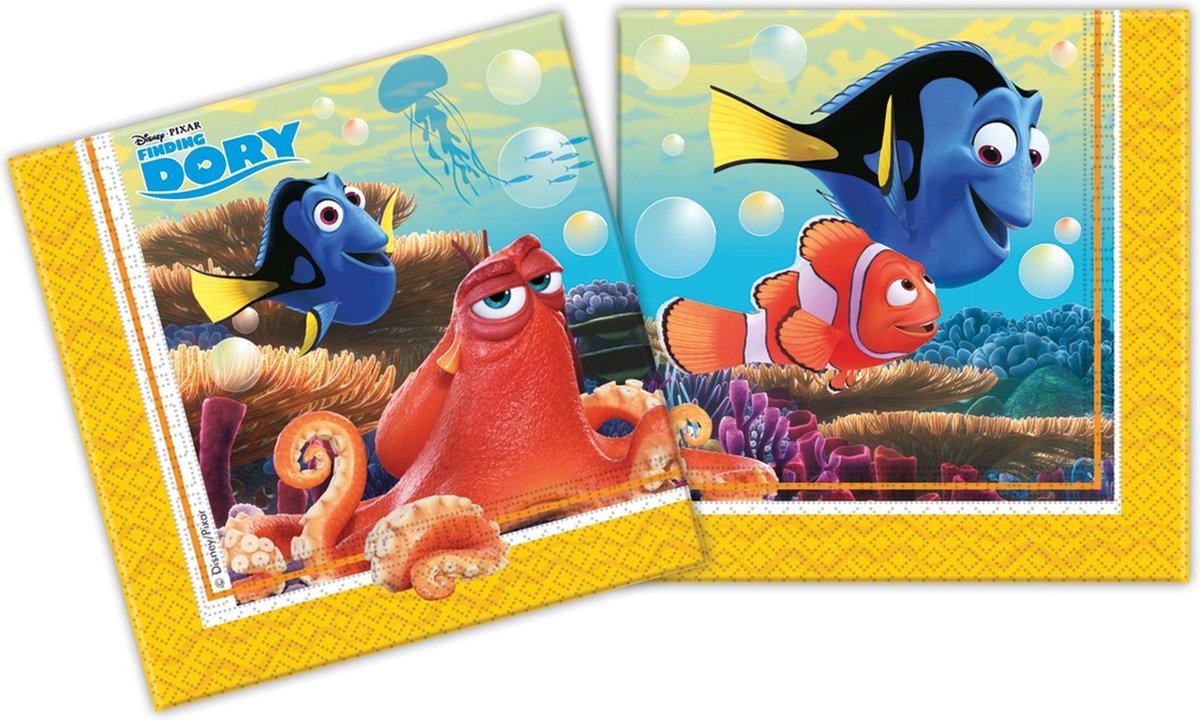 PROCOS - 20 papieren Dory servetten - Decoratie > Wegwerp servies