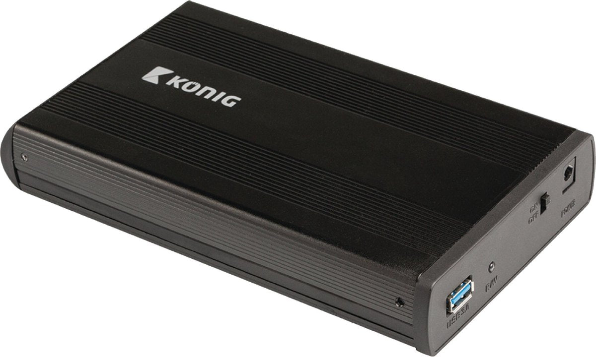 König CSU3HDE35S100 behuizing voor opslagstations 3.5'' HDD-behuizing Zwart