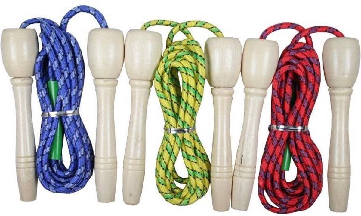 Bellson Springtouw Met Houten Handvatten (Prijs per Stuk)