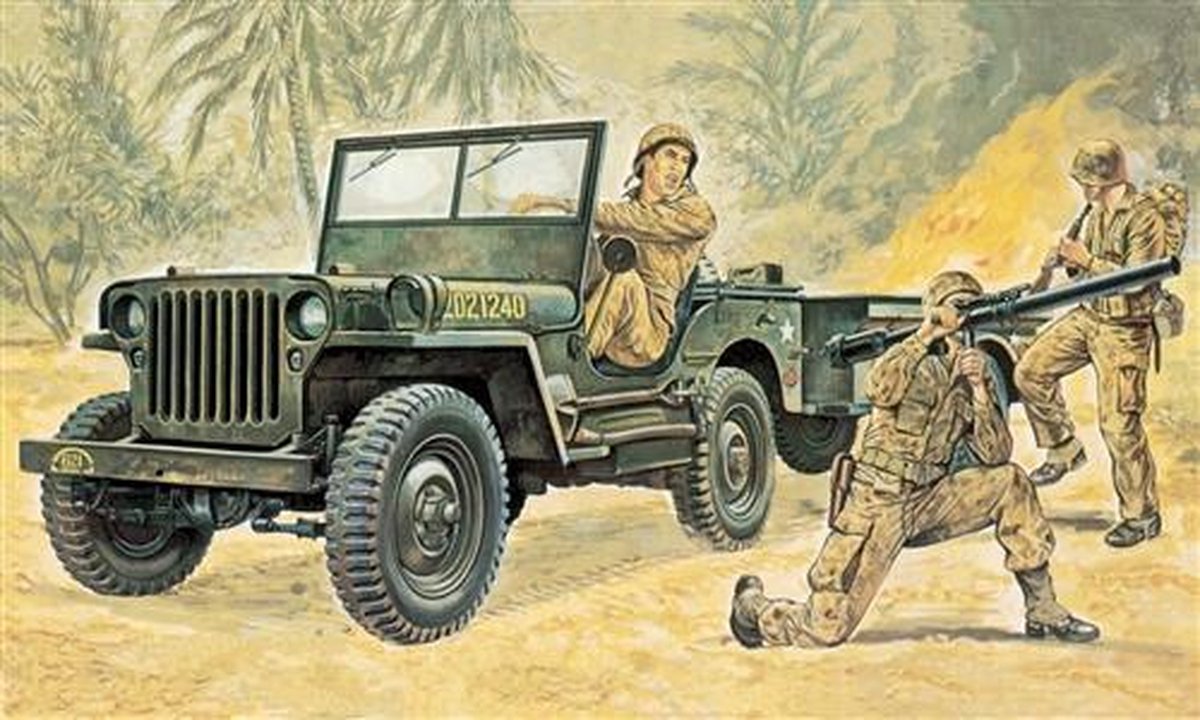 Italeri - Willys Mb Jeep With Trailer 1:35 (Ita0314s)