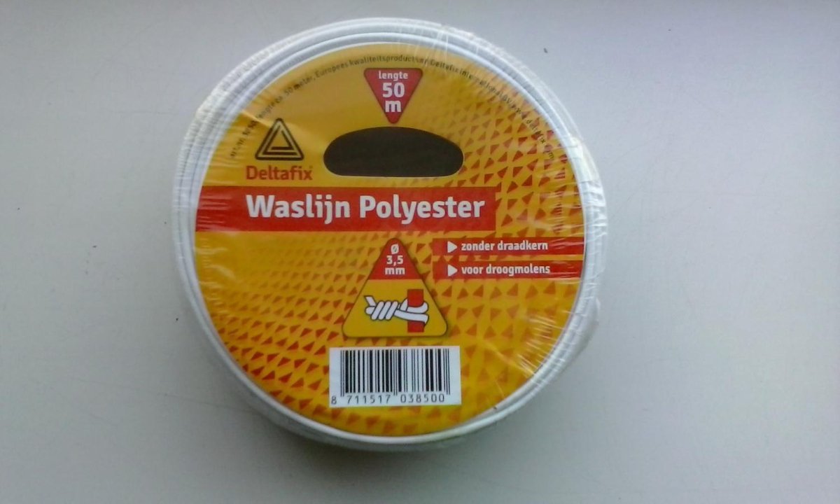 Deltafix Waslijn Assorti waslijn polyester met staal 5 stuks 20000x3.2mm 3802