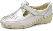 Waldläufer Dames Bandschoen 820302 Lichtgrijs 230 - Monic wijdte M - Maat 5