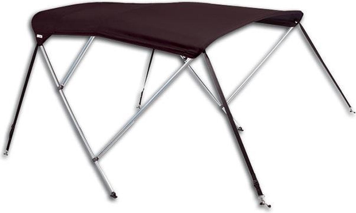 Biminitop DELUXE 3 boog breedte 150-170cm ZWART