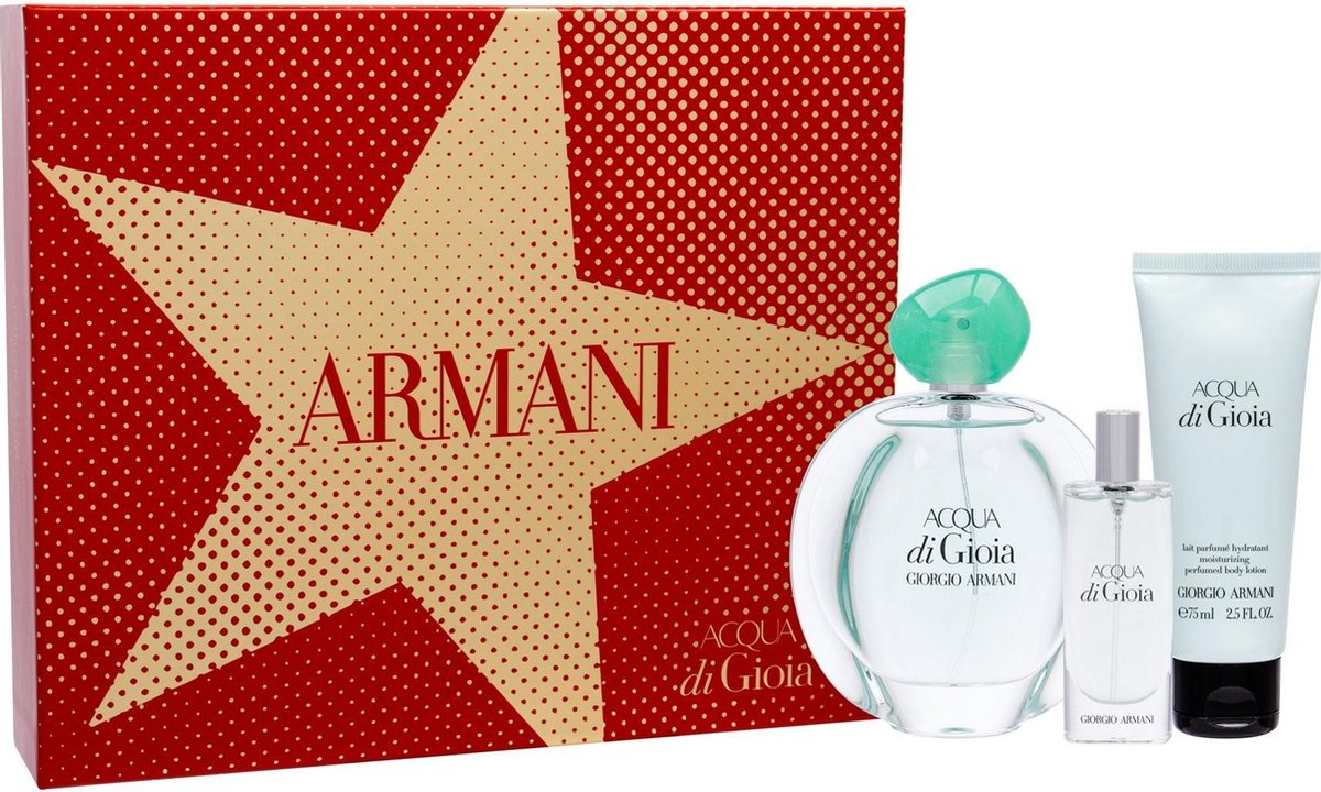 Armani - Acqua Di Gioia Set Eau de parfum 100 Ml + Body Lotion 75 Ml + Miniature Eau de parfum 15 Ml