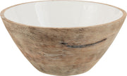 J-Line Kom Mango Hout Wit Large