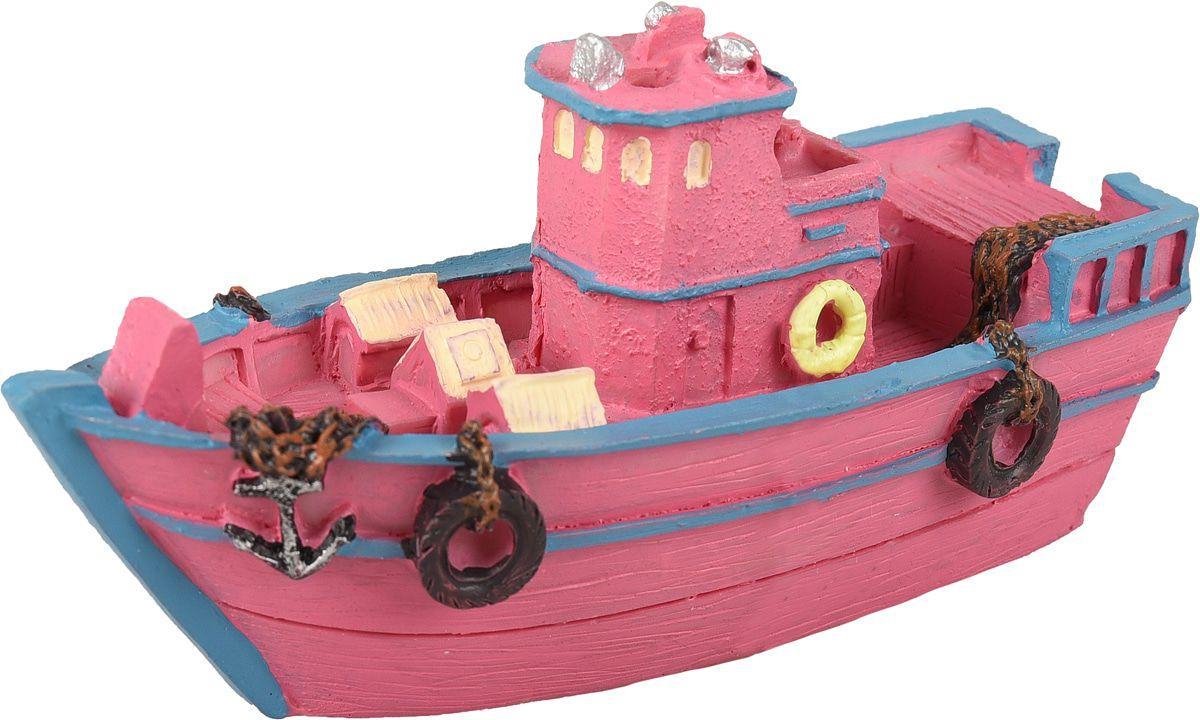 Aquarium Ropa scheepswrak - Roze - 12 x 5 x 6 cm