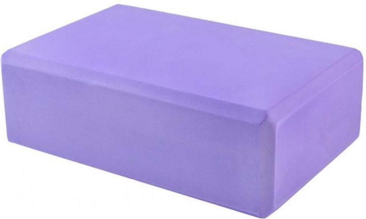 Yogablok paars/oranje - 15x23cm - yogablokken - schuim - yoga