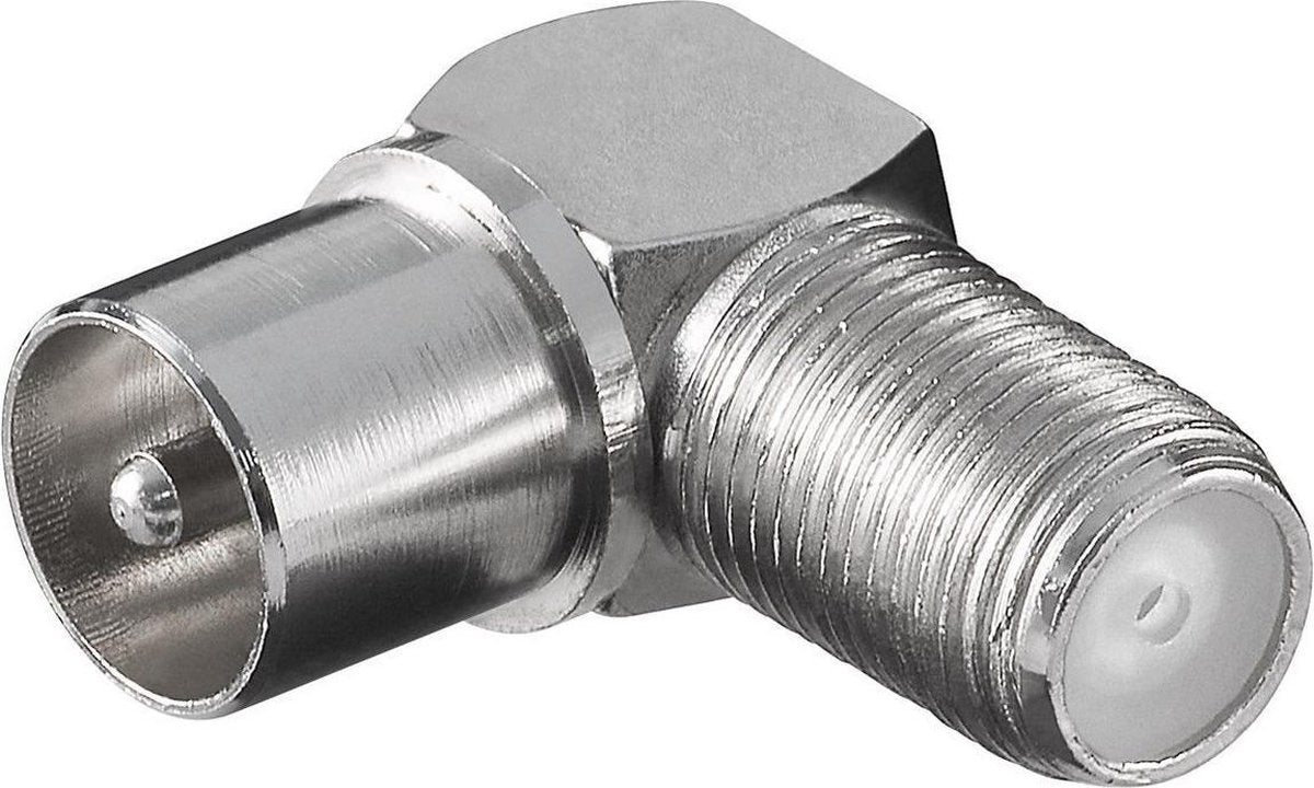 Transmedia F (v) - Coax IEC (m) haakse adapter