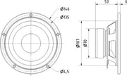 Visaton W 130 S 5 inch 13 cm Bas-luidspreker 50 W 8 Ω