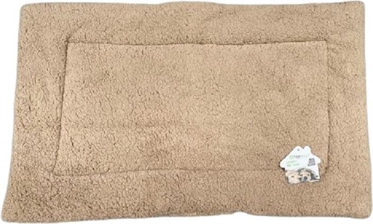 Topmast Hondenkleed Dierenmat Benchmat Soft Fleece - Beige 75 x 45 cm