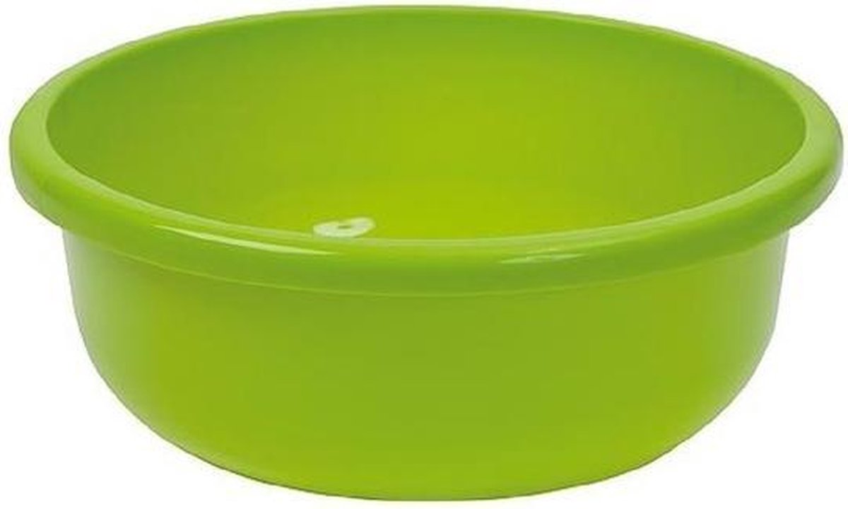 Kunststof afwasteil groen - 9 liter - afwasbak / teiltje
