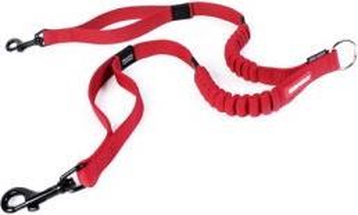 EzyDog Zero Shock Coupler - Duo Hondenriem - 61cm - Rood