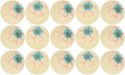 15x Glow in the dark enge decoratie oogballen/ogen van 4 cm voor Halloween - Feestartikelen/versieringen