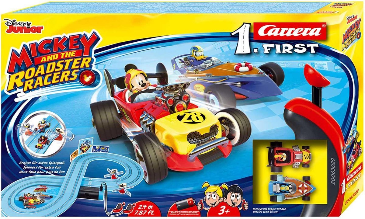 Carrera First Mickey Mouse en Donald Duck de Roadster Racers - Racebaan 2