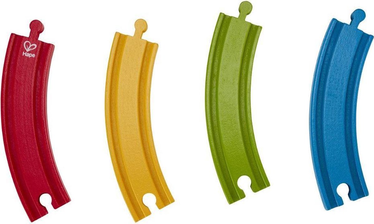 Treinbanen regenboog | 4 stuks