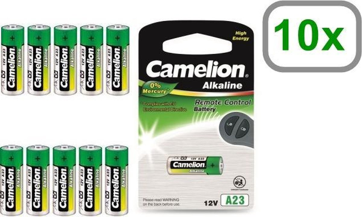 10 Stuks - Camelion A23 23A 12V L1028F Alkaline batterij
