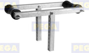 Kort schommelstuk as / 2 kielrollen Lengte 60 cm (162.40)