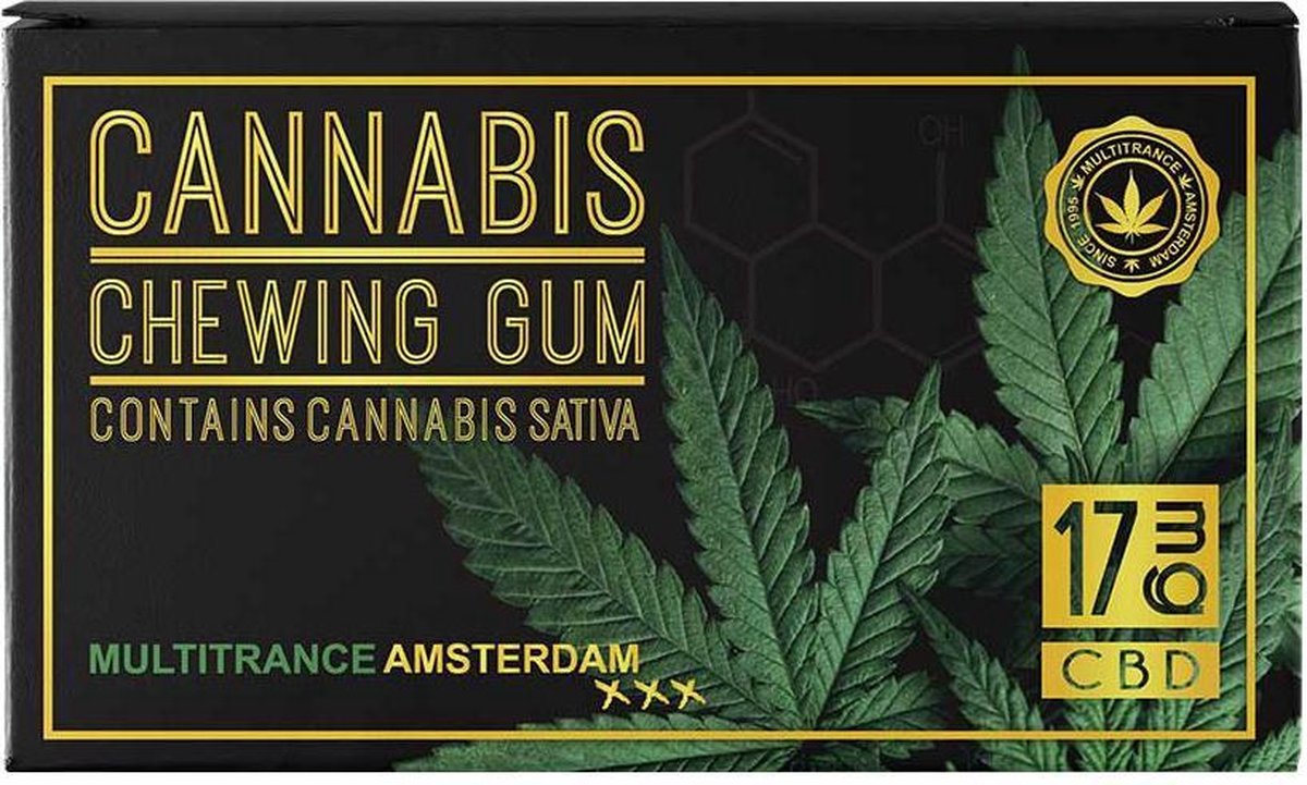 CBD Eucalyptus mint chewing gum 17mg CBD Kauwgom (12pcs/pack)