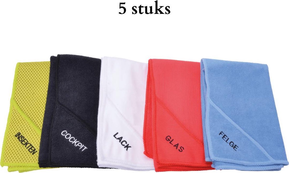 5x Microvezeldoeken auto - Polijstpads - Microvezeldoekjes - Poets - Schoonmaakdoeken - Droogdoek - Doeken