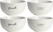 Kommetje Ø 13x7cm set Geniet/Thuis - set 2 stuks