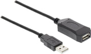 Actieve USB 2.0-Verlengkabel | A Male - A Female | 25 m | Zwart