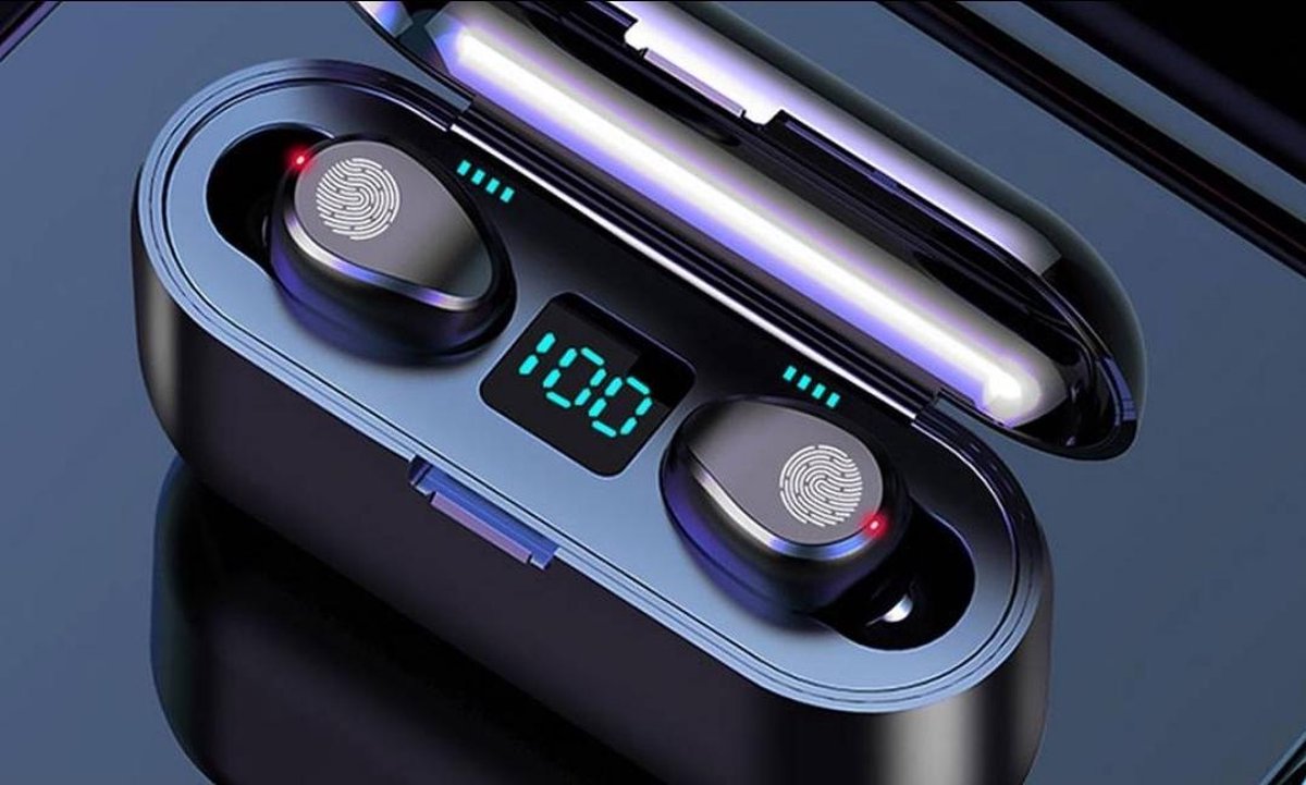 Draadloze oortjes / in-ear oordopjes - Bluetooth Draadloze buds - Luxe indicator & Telefoon houder in 1 - Geschikt voor alle smartphones o.a Samsung & Iphone